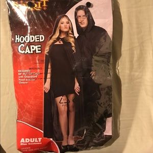 Brand New Black Hooded Cape / Unisex / Adult Size